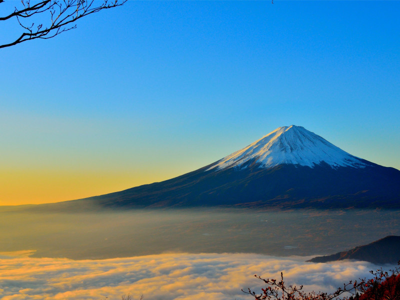 Atardecer en Monte Fuji